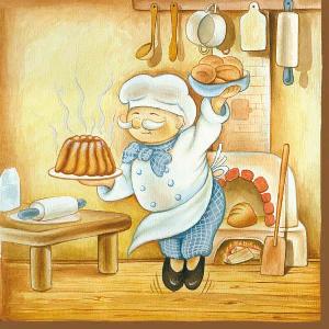 20 Servietten - 33 x 33 cm BAKERMAN,  Sonstiges -  Sonstiges,  Menschen - Personen,  Essen - Kuchen / Keks,  Everyday,  lunchservietten,  Bäcker