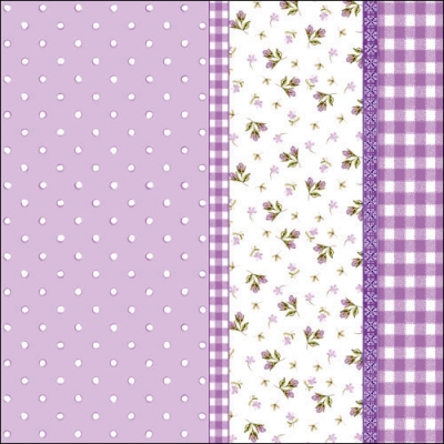 20 Servietten - 33 x 33 cm LILLY LILA,  Sonstiges - Muster,  Blumen -  Sonstige,  Frühjahr,  lunchservietten