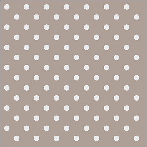 20 Servietten - 33 x 33 cm DOTS TAUPE,  Sonstiges - Muster,  Everyday,  lunchservietten,  Punkte,  Kreise