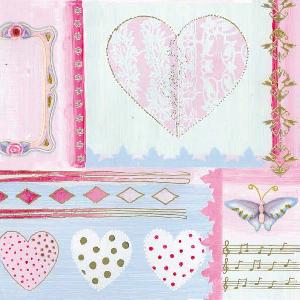20 Servietten - 33 x 33 cm LOVELY,  Ereignisse - Liebe,  Everyday,  lunchservietten,  Herzen