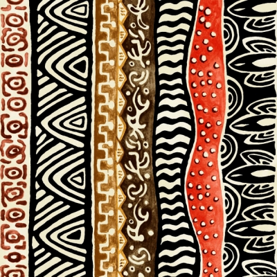 20 Servietten - 33 x 33 cm AFRICAN STRIPES,  Sonstiges - Muster,  Everyday,  lunchservietten