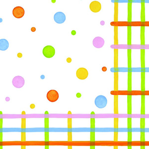 20 Servietten - 33 x 33 cm DOTS AND STRIPES MIX,  Sonstiges - Muster,  Everyday,  lunchservietten