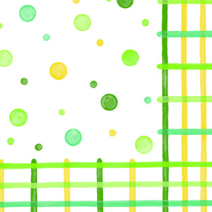 20 Servietten - 33 x 33 cm DOTS AND STRIPES GREEN,  Sonstiges - Muster,  Everyday,  lunchservietten