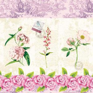 20 Servietten - 33 x 33 cm FRENCH ROSES,  Blumen - Rosen,  Sommer,  lunchservietten