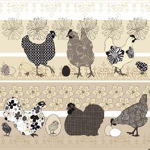 20 Servietten - 33 x 33 cm ,  Ostern - Huhn / Hahn,  Ostern - Ostereier,  Ostern,  lunchservietten