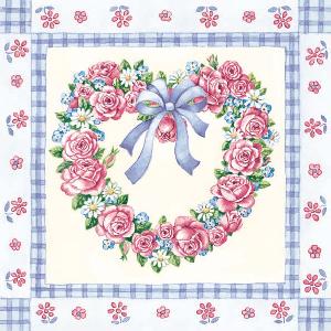 20 Servietten - 33 x 33 cm ,  Ereignisse - Liebe,  Blumen - Rosen,  Everyday,  lunchservietten,  Herzen