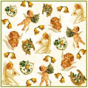 20 Servietten - 25 x 25 cm LOVELY ANGELS,  Weihnachten - Engel,  Weihnachten,  cocktail servietten