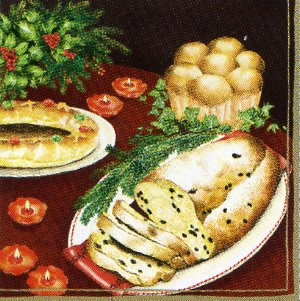20 Servietten - 25 x 25 cm ,  Weihnachten - Kerzen,  Essen - Kuchen / Keks,  Winter,  cocktail servietten