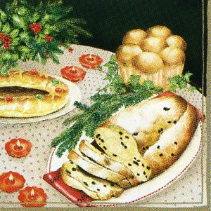 20 Servietten - 33 x 33 cm ,  Essen - Kuchen / Keks,  Weihnachten - Kerzen,  Weihnachten,  lunchservietten