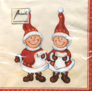 20 Servietten - 33 x 33 cm ADVENTSWICHTEL,  Weihnachten - Weihnachtsmann,  Weihnachten,  lunchservietten,  Wichtel