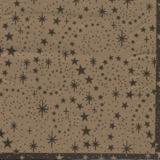 20 Servietten - 33 x 33 cm LUXURY STARS BROWN,  Weihnachten - Sterne,  Weihnachten,  lunchservietten