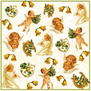 20 Servietten - 33 x 33 cm LOVELY ANGELS,  Weihnachten - Engel,  Weihnachten,  lunchservietten