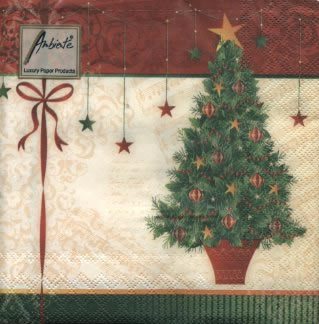 20 Servietten - 33 x 33 cm CHRISTMAS TREE,  Weihnachten - Sterne,  Weihnachten - Weihnachtsbaum,  Weihnachten,  lunchservietten