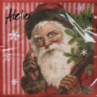 20 Servietten - 33 x 33 cm Santa Claus,  Weihnachten - Weihnachtsmann,  Weihnachten,  lunchservietten