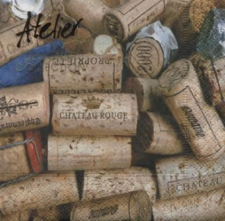 20 Servietten - 25 x 25 cm Korken,  Getränke - Wein / Sekt,  Everyday,  cocktail servietten,  Korken