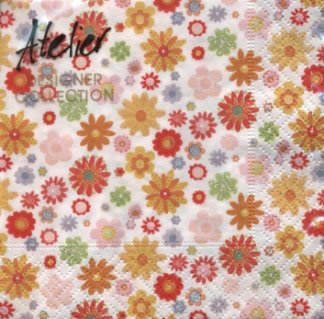 20 Servietten - 25 x 25 cm Lilly, orange,  Blumen -  Sonstige,  Blumen,  Everyday,  cocktail servietten