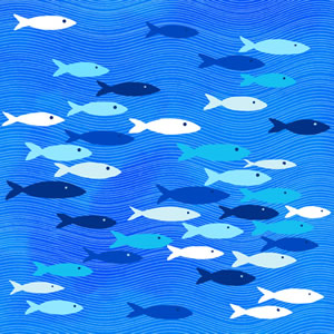 20 Servietten - 33 x 33 cm Unter Wasser,  Tiere - Fische,  Tiere -  Sonstige,  Sonstiges -  Sonstiges,  Everyday,  lunchservietten,  Fisch Motive