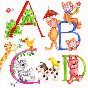 20 napkins - 33 x 33 cm Tier ABC, Animals - cats,  Animals - dogs,  Animals - frogs,  Events - school,  Summers,  lunchnapkins