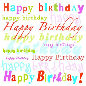 20 Servietten - 33 x 33 cm Birthday Letters,  Sonstiges - Schriften,  Ereignisse - Geburtstag,  Everyday,  lunchservietten