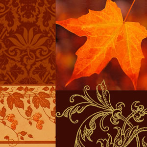 20 Servietten - 33 x 33 cm Herbstlich,  Herbst - Blätter / Laub,  Sonstiges - Muster,  Herbst,  lunchservietten