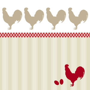 20 Servietten - 33 x 33 cm Country Chicks,  Ostern - Huhn / Hahn,  Ostern,  lunchservietten