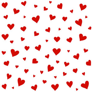 20 napkins - 33 x 33 cm Valentinsherz, weiß,  Events - love,  Everyday,  lunchnapkins