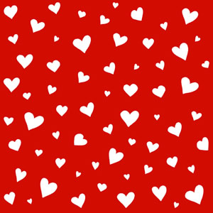 20 Servietten - 33 x 33 cm Valentinsherz, rot,  Ereignisse - Liebe,  Everyday,  lunchservietten,  Herzen