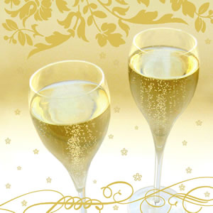 20 Servietten - 33 x 33 cm Prosecco,  Getränke - Wein / Sekt,  Ereignisse - Feier,  Everyday,  lunchservietten
