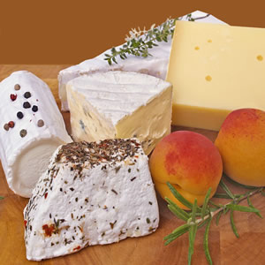 20 Servietten - 33 x 33 cm Cheese,  Früchte - Südfrüchte,  Essen - Käse,  Everyday,  lunchservietten,  Pfirsiche