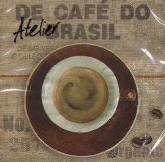 20 Servietten - 33 x 33 cm Brasil, Getränke -  Sonstige,  Regionen -  Sonstige,  Getränke Kaffee / Tee,  Regionen - Länder - Städte,  Everyday,  lunchservietten