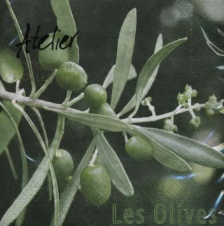 20 Servietten - 33 x 33 cm Les Olives, Sonstiges - Schriften,  Früchte -  Sonstige,  Regionen - Mediteran,  Früchte - Oliven,  Everyday,  lunchservietten