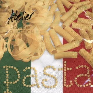 20 Servietten - 33 x 33 cm Pasta Nuova,  Regionen - Länder - Italien,  Essen - Pasta,  Everyday,  lunchservietten,  Nudeln