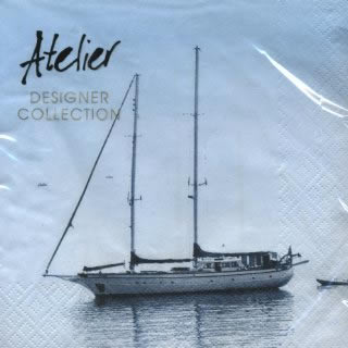 20 Servietten - 33 x 33 cm Yacht,  Regionen - Südsee,  Regionen - Strand / Meer - Schiffe,  Fahrzeuge -  Sonstige,  Sommer,  lunchservietten