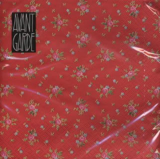 20 Servietten - 33 x 33 cm Little Rosie, rot,  Blumen -  Sonstige,  Blumen - Rosen,  Blumen,  Sommer,  lunchservietten