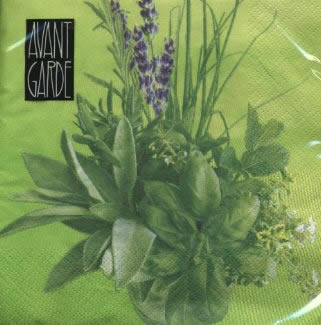 20 Servietten - 33 x 33 cm Fresh Herbs,  Pflanzen -  Sonstige,  Pflanzen - Küchenkräuter,  Everyday,  lunchservietten