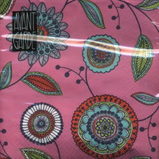 20 Servietten - 33 x 33 cm Marbella, rosa,  Blumen -  Sonstige,  Sonstiges - Muster,  Blumen,  Everyday,  lunchservietten