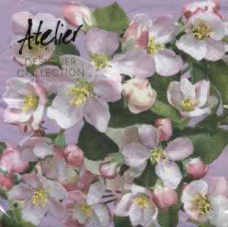 20 Servietten - 33 x 33 cm Apfelblüte,  Pflanzen,  Blumen,  Frühjahr,  lunchservietten,  Kirschblüten