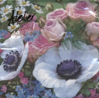 20 Servietten - 33 x 33 cm Fresh Spring,  Blumen - Magariten,  Blumen - Rosen,  Frühjahr,  lunchservietten,  Cosmea