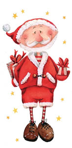 10 bedruckte Taschentücher Niko + Sven,  Weihnachten,  bedruckte papiertaschentücher,  Weihnachtsmann