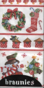 10 bedruckte Taschentücher Endlich Weihnachten,  Winter,  Weihnachten,  bedruckte papiertaschentücher,  Schneemann,  Nikolausstiefel
