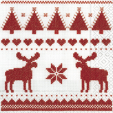 20 Servietten - 25 x 25 cm nordica,  Tiere - Rentiere,  Winter - Kristalle / Flocken,  Winter,  cocktail servietten