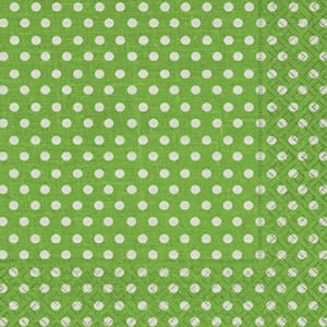 20 Servietten - 25 x 25 cm just dots green,  Sonstiges - Muster,  Everyday,  cocktail servietten