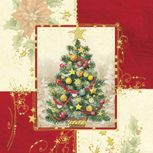 20 Servietten - 33 x 33 cm jingle tree,  Weihnachten - Weihnachtsstern,  Weihnachten - Weihnachtsbaum,  Weihnachten,  lunchservietten