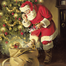20 Servietten - 33 x 33 cm father xmas,  Weihnachten - Weihnachtsbaum,  Weihnachten - Weihnachtsmann,  Weihnachten,  lunchservietten