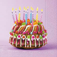 20 Servietten - 33 x 33 cm ,  Essen - Kuchen / Keks,  Weihnachten - Kerzen,  Ereignisse - Geburtstag,  Everyday,  lunchservietten