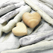 20 Servietten - 33 x 33 cm ,  Sonstiges -  Sonstiges,  Ereignisse - Liebe,  Everyday,  lunchservietten,  Herzen,  Strandgut