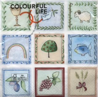 20 Servietten - 33 x 33 cm peacefully,  Ereignisse - Kommunion,  Frühjahr,  lunchservietten