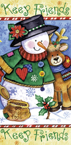 10 bedruckte Taschentücher TT keep friends,  Tiere,  Winter,  bedruckte papiertaschentücher