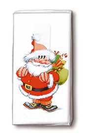 10 bedruckte Taschentücher TT santa re-loaded,  Weihnachten,  bedruckte papiertaschentücher