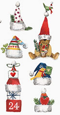10 bedruckte Taschentücher TT xmas caps,  Weihnachten,  bedruckte papiertaschentücher